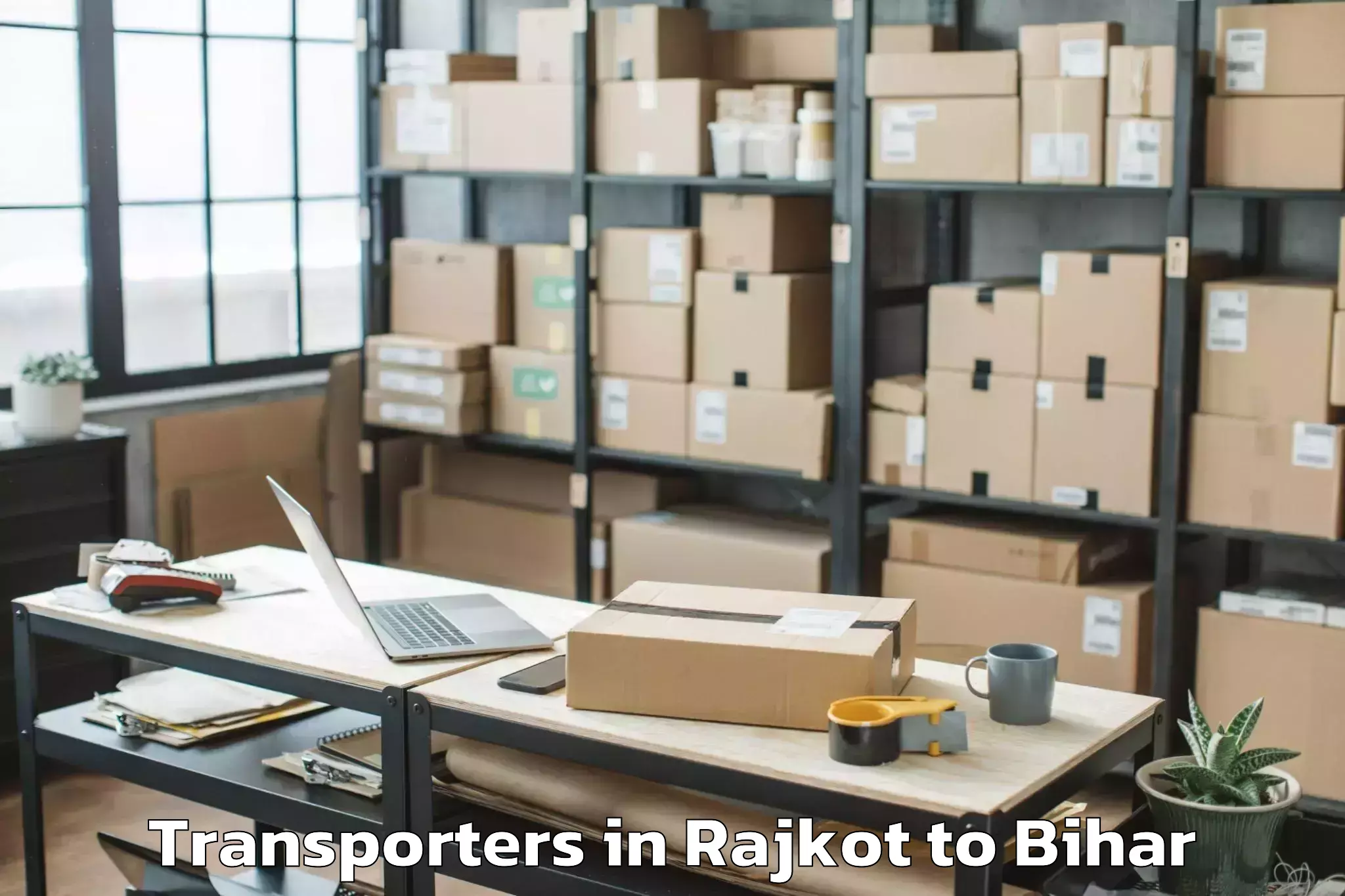 Top Rajkot to Bhitaha Transporters Available